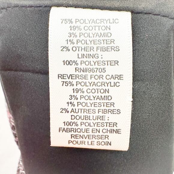 Rebecca Taylor Tweed Black/Pink Pencil Skirt Front Slit Back Zipper Size 10 MINT - Picture 5 of 7